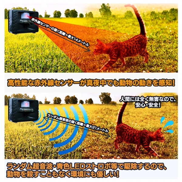 アニマルリペラー(標準タイプ)(ST628)】【乾電池でも使用可!】【防水
